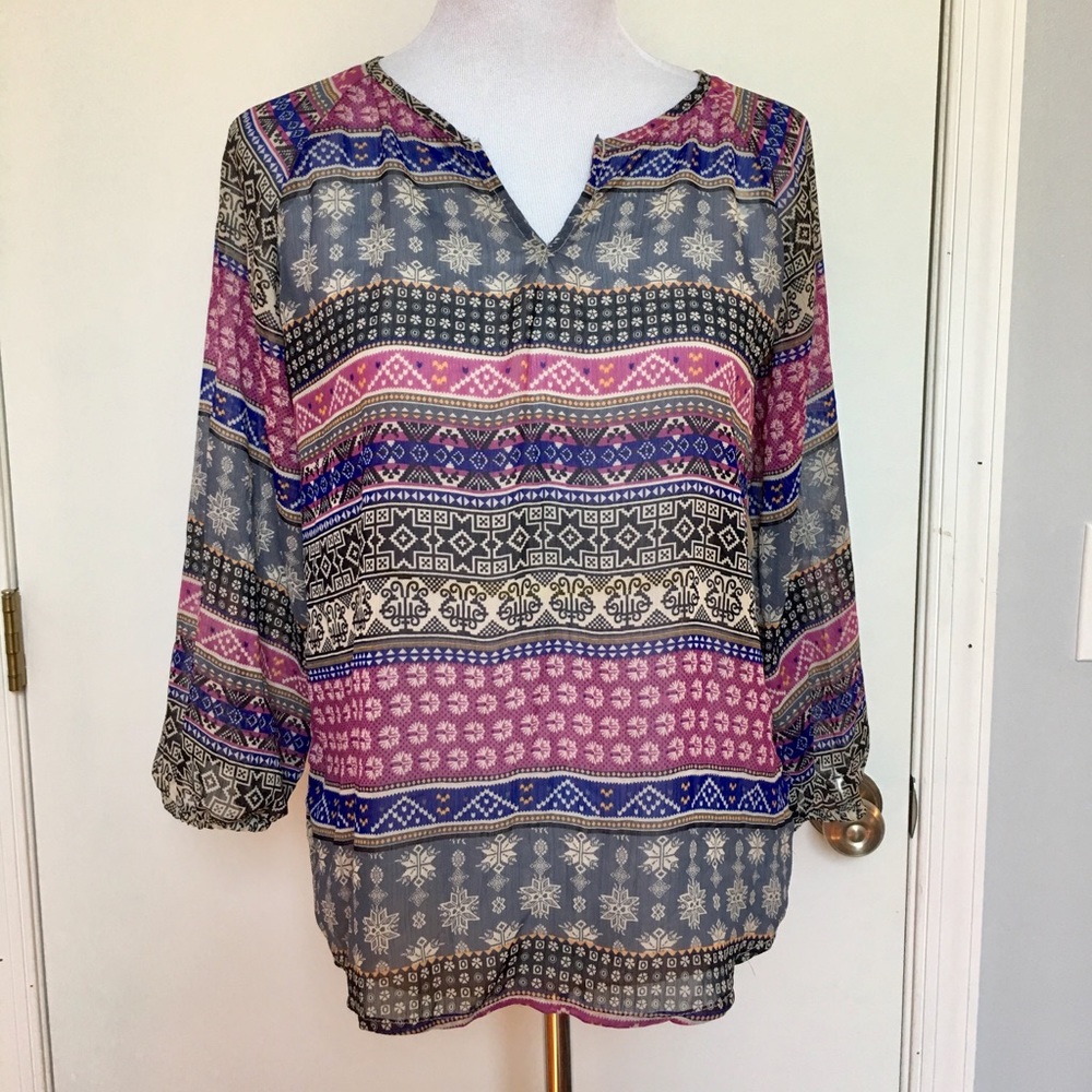 Mossimo 3/4 length peasant blouse
